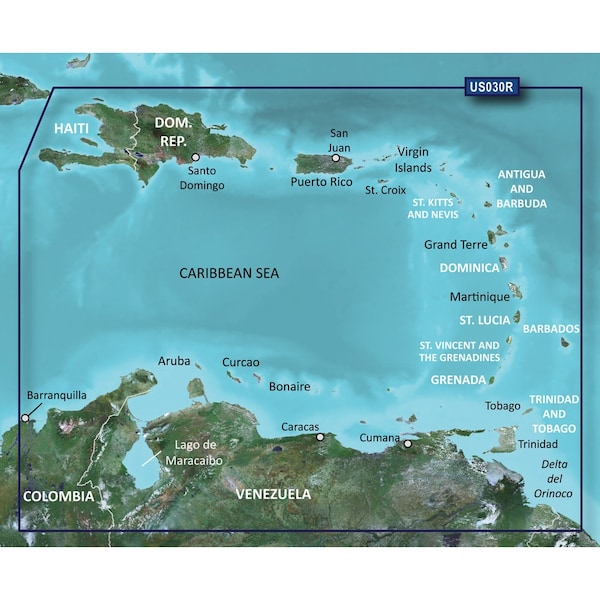 Garmin BlueChart g3 Vision HD, VUS030R, Southeast Caribbean, microSD /SD 010-C0731-00 - main